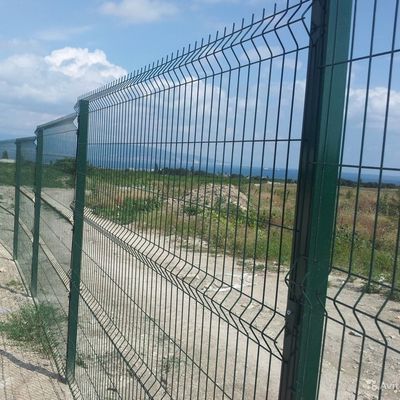 Fence Panel, Foldable garden fence PVC green coated v folds 3d bend wire mesh fence panels