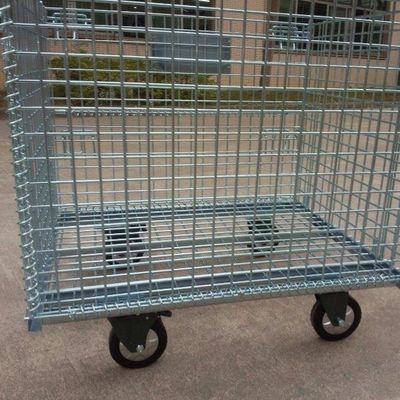 Factory Direct Sale Cheap Strong Mesh Storage Cage,Heavy Foldable wire mesh metal pallet folding warehouse lockable
