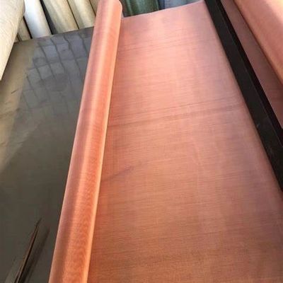Copper Wire Cloth 150 180 200 250 Mesh Pure Red Copper Infused Woven Wire Mesh Cloth Fabric For EMI Shielding Faraday