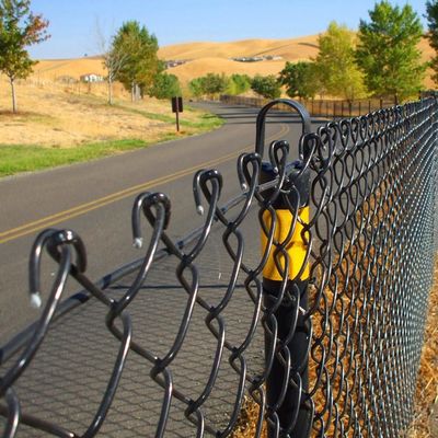 CHAIN LINK FENCE FOR ROAD FENCE, HDG chain link mesh, diamond wire mesh, rhombic wire mesh, cyclone fence