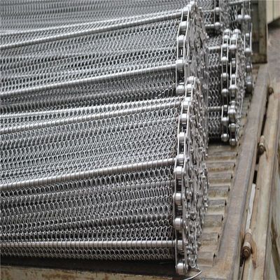 Balanced Weave Conveyor Belt Stainless steel Balanced Weave conveyor belt Food Grade wire mesh conveyor belt with chains