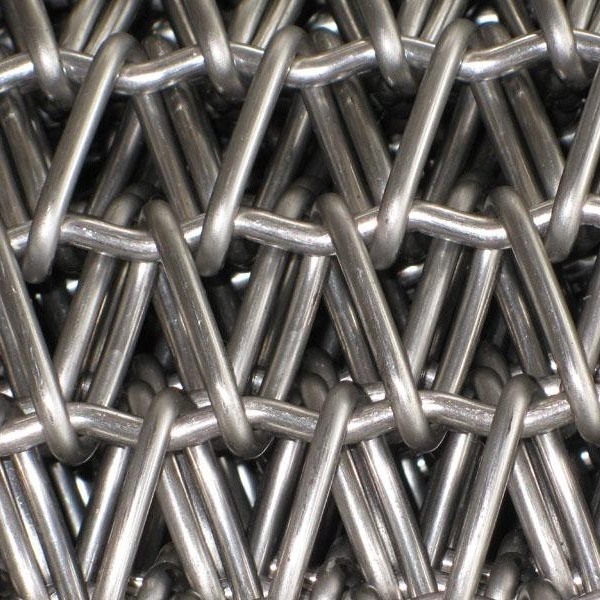 Balanced Weave Conveyor Belt Stainless steel Balanced Weave conveyor belt Food Grade wire mesh conveyor belt with chains