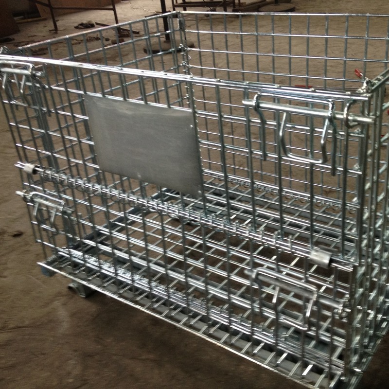 Heavy Duty Galvanized Storage Cage With Wire Mesh, Collapsible Warehouse Heavy Duty Wire Folding Cage Storage Steel Mesh